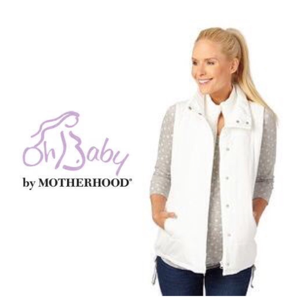 SOLD Maternity M L XL Baby Motherhood White Vest - Picture 1 of 4