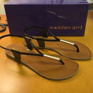Madden Girl Cravee Black Patent Sandals