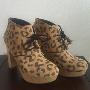Rebecca Taylor Leone Leopard Booties