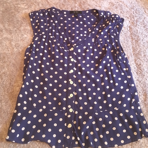 Polka dot peplum top
