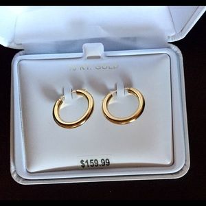 10k gold hoop earrings with diamond