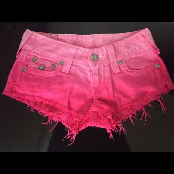 **NWOT** Unique Pink Ombré True Religion Shorts