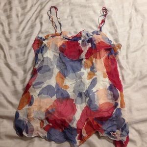 Beautiful Hollister Floral Silk Tank