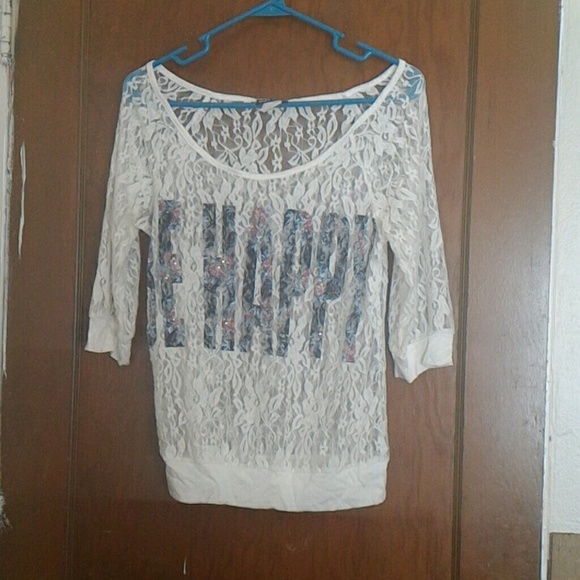 Be Happy Lace Shirt