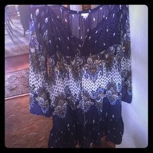 Long sleeve shift dress