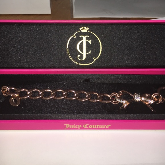 Juicy Couture rose gold bow bracelet