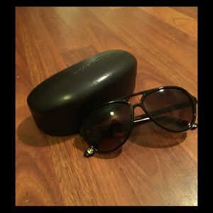 MICHAEL KORS tortoise plastic aviator sunglasses