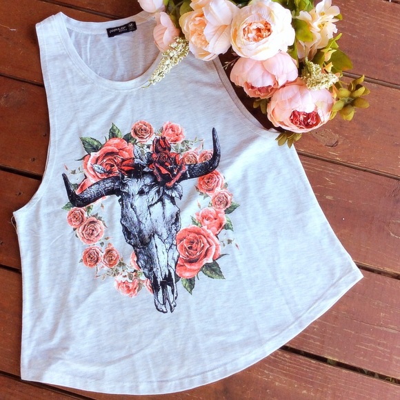 Tops - 🎉HP🎉Last One! Medium  Skull Tank