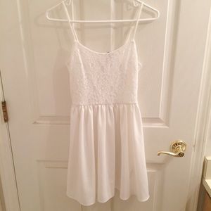 White sundress with lace