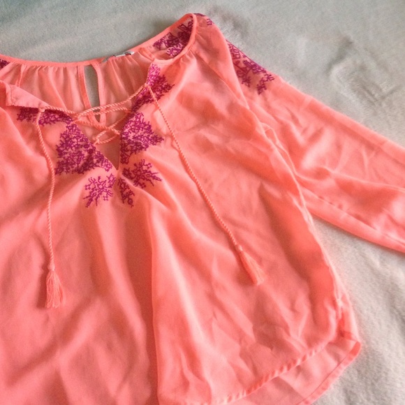 Pink Boho Blouse