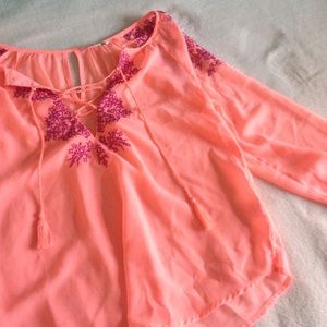 Pink Boho Blouse