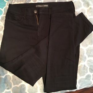Black express mid rise legging jeans
