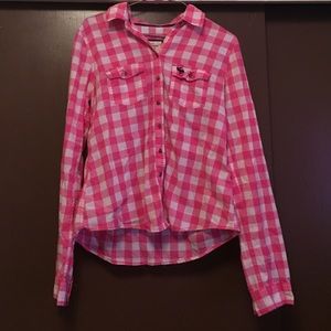 Pink plaid Abercrombie & Fitch Shirt