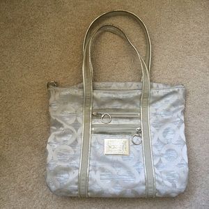 Silver Coach Poppy Tote