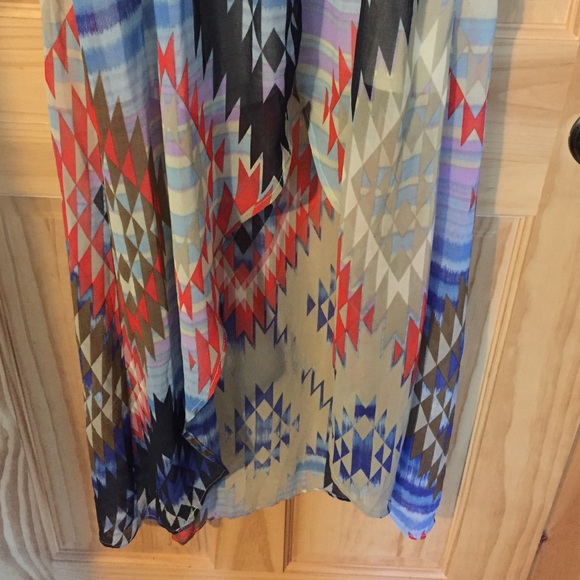 Multiprint Hi Lo Dress - Picture 3 of 4