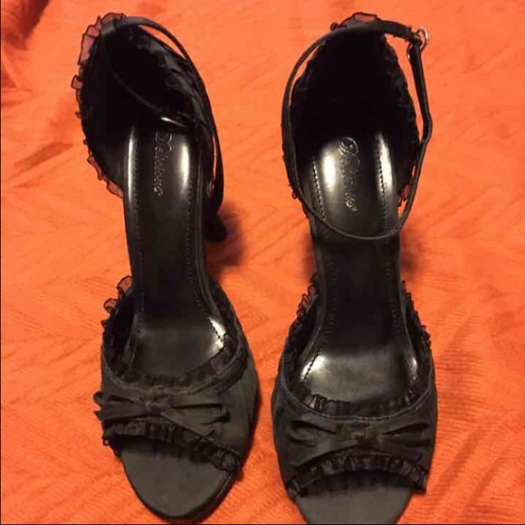 Black Lace Heels