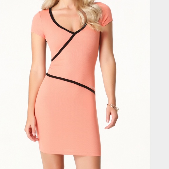 BEBE RIBBED LACE DRESS💘
