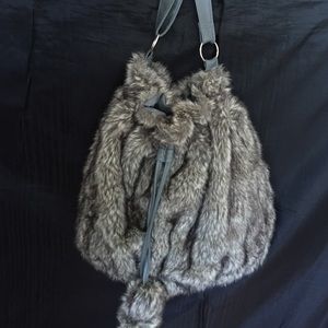 Large Faux Fur Crossbody Bag