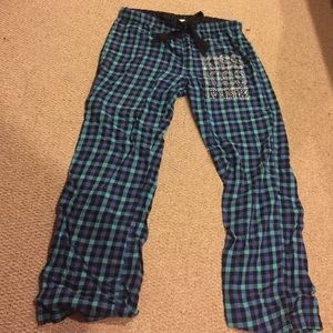 Victoria Secret's Pink blue plaid pajama pants
