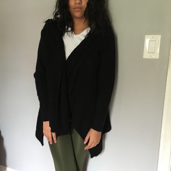 black cardigan