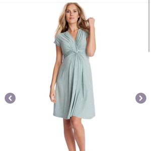 Seraphine Knot-Front Maternity Dress