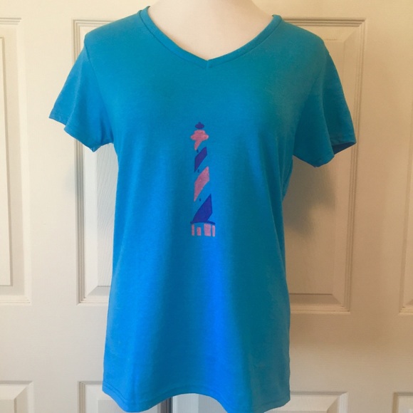 BLUE LIGHTHOUSE T. Painted Kalley-Rose. - Picture 2 of 4