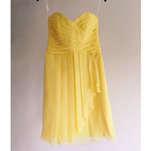 Overnight Shipping Included! Yellow Chiffon Dress