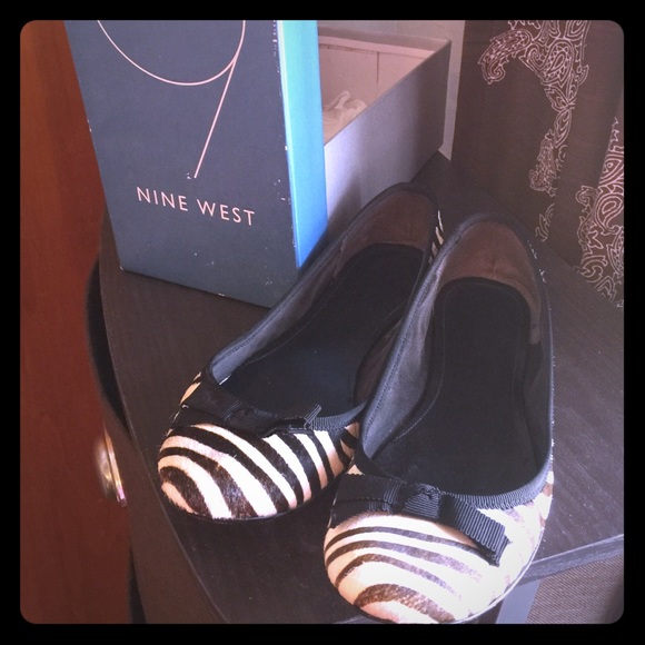 Zebra ballet flats