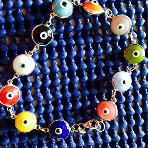 Jewelry - Mixed color evil eye bracelet