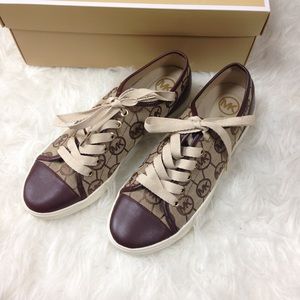 Michael Kors Logo Canvas Sneakers