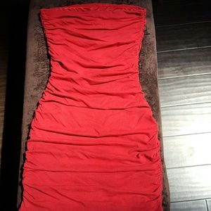 Express ruched tube dress