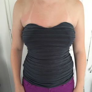 Dark gray tube top