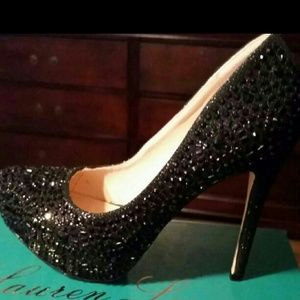 1HR FLASH SALE!! Lauren Lorraine Rhinestone Heels