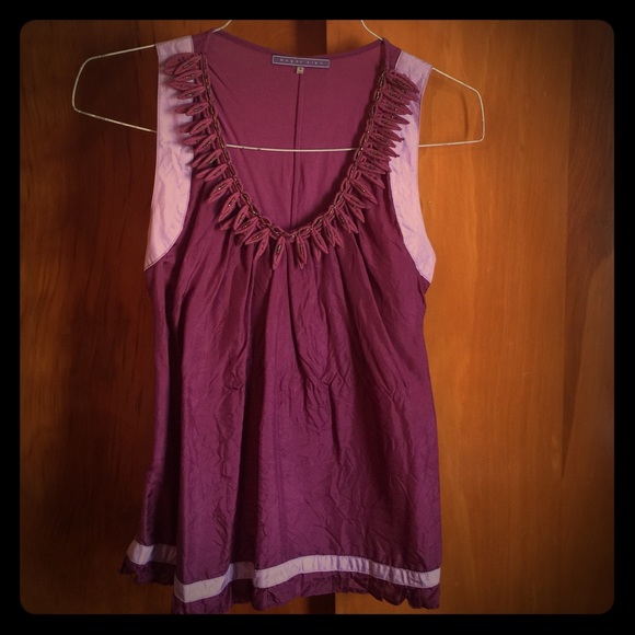Purple silk summer shirt