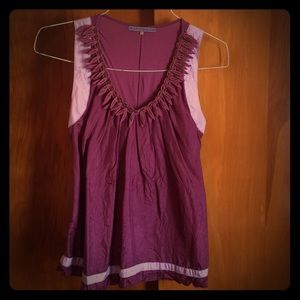 Purple silk summer shirt