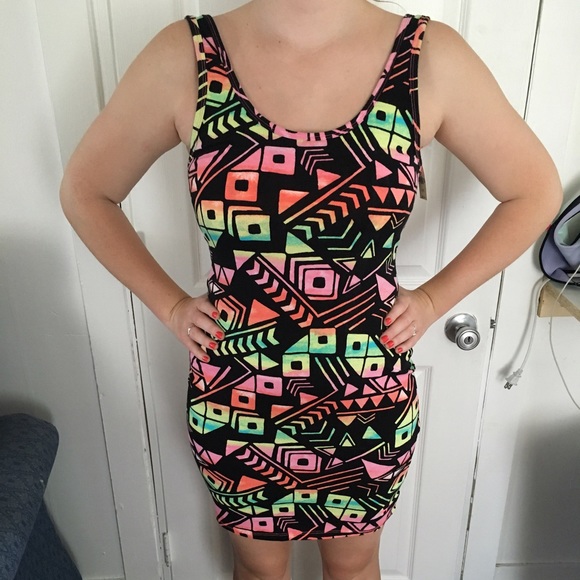 Colorful Aztec dress. New with tags. Pink VS.