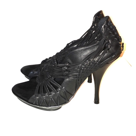 All Saints Spitafields leather high heels