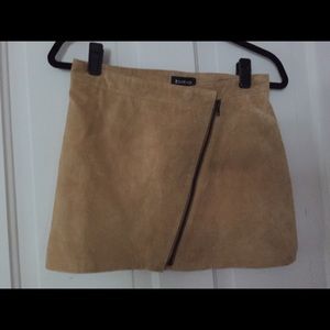 Bebe Suede Tan Skirt