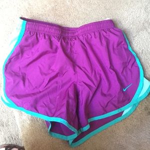 Purple blue nike tempo running shorts youth medium
