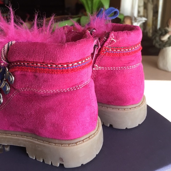 Stuart Weitzman "Doodle" Pink Suede Boots - Picture 3 of 4