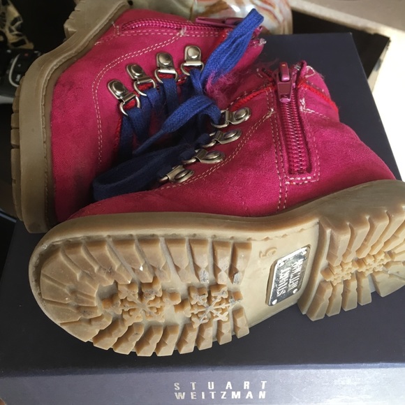 Stuart Weitzman "Doodle" Pink Suede Boots - Picture 4 of 4