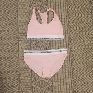 Light pink unused Calvin Klein set