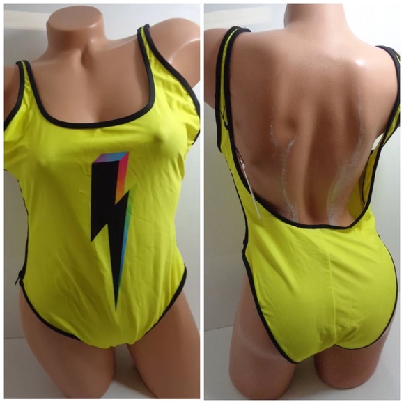☀️SALE☀️ LAST SM WF 80s Bolt 1-Pc Swimsuit - Picture 3 of 5
