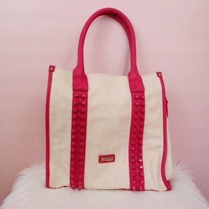 Gorgeous Leatherette Tote Bag Pink Cream