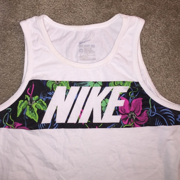 nike floral tank top