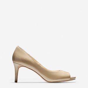 Cole Haan Bethany Pump patent leather nude heal