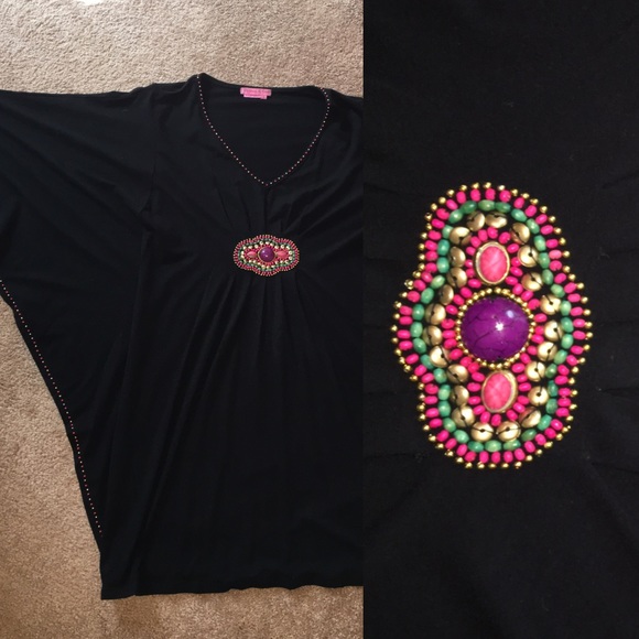 Black dress w/ colorful beading