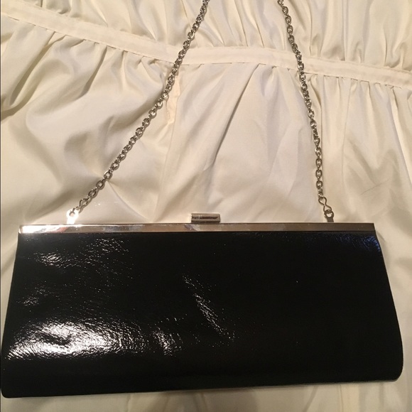 Black Clutch with or without metal strap
