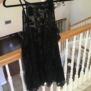 black velvet free people tunic size xs