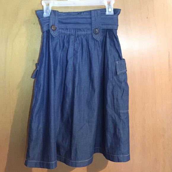 Supré Cotton Denim Skirt with Belt. - Picture 2 of 2